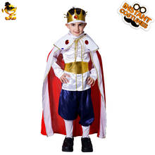 Для маленьких мальчиков костюмы короля; Костюмы с принтом «Маленький принц», маскарадные костюмы, костюм на день рождения, вечерние платья для детей Рождественская одежда с бархатная Пелерина 2024 - купить недорого