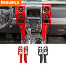 Shineka interior molduras para ford f150 console central do carro painel de navegação decoração capa para ford f150 raptor 2009-2014 2024 - compre barato