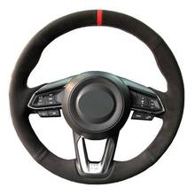 Car Steering Wheel Cover DIY Soft Black Suede For Mazda 3 Axela 2017-2019 Mazda 6 Atenza 2017-2019 CX-3 CX-4 CX-5 CX-9 CX9 CX-8 2024 - buy cheap