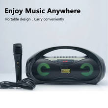 Altavoz Bluetooth portátil con micrófono, columna inalámbrica de gran potencia, Subwoofer estéreo 3D, Centro de música de cine en casa, Boombox 2024 - compra barato