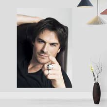 Custom Ian Somerhalder Poster Wall For Living Room Art Poster Decoration Silk Fabric Bright Smooth No Frame Morden Print Wall 2024 - buy cheap