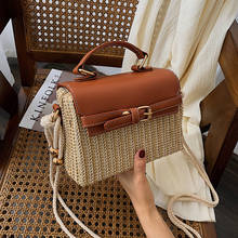 New Fashion Straw Crossbody bags for Women Handbags 2021 Vintage Rope Strap Ladies Shoulder Messenger Bag Beach Female Purses 2024 - buy cheap