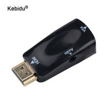 Kebidu адаптер «Папа-мама» конвертер Кабель Поддержка HD 1080P HDTV, совместимому с HDMI к VGA для портативных ПК 2024 - купить недорого