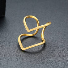 Женские кольца Mostyle, вечерние кольца из нержавеющей стали золотого цвета для дня рождения, повседневные ювелирные изделия, 2020 2024 - купить недорого