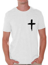 Christian T-shirt Cross Tshirt Men Religious Gifts for Him Christianity Top Cotton Short Sleeve Unisex T Shirt 2024 - buy cheap
