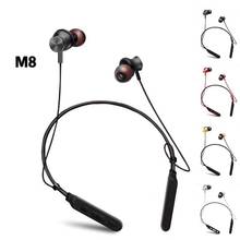 M8 Sport Bluetooth Neckband Earbuds Headphones Wireless Stereo 10 Hrs Noise Cancelling Headphones With Microphone For Smartphone 2024 - buy cheap