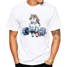 TEEHUB Short Sleeve Man Tops Fashion Weightlifting T-Shirt Rainbow Horse Printed Tshirts Cool t shirts Essential Tee 2024 - buy cheap