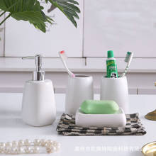 Nordic Bathroom Accessories Set for Home Ceramic 4 Piece Bath Accessories Include Liquid Dispenser Soap Dish 2 Toothpaste Holder 2024 - buy cheap