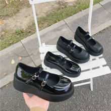 Mary Jane-zapatos de Pu para mujer, calzado Retro francés Lolita, Jk, Loli Lo Shoe, novedad de primavera 2021, tacón grueso, gótico japonés de cabeza redonda 2024 - compra barato