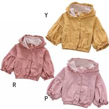 Spring Autumn Girls Casual Jackets hooded Outerwear Fashion Printing Candy Color Windbreaker Children Clothing Cute Girls Coat 2024 - buy cheap