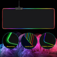 RGB Soft Large Gaming Mouse Pad Oversize Glowing Led Extended Mousepad Non-Slip Rubber Base Computer Keyboard Pad Mat 2024 - buy cheap