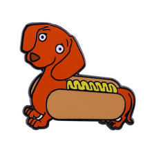 Sausage Dog Hotdog Badge Cute Dachshund Pin 2024 - buy cheap