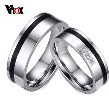 Черные обручальные кольца Vnox для женщин и мужчин, модные кольца, ювелирные изделия оптом 2024 - купить недорого