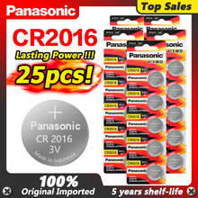 PANASONIC Coin Cell Lithium Battery CR2016 LM2016 BR2016 DL2016 KCR2016 25Pcs 3V Button For LED Lights Toys Watches 2024 - buy cheap