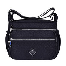 Bolsa de ombro feminina nylon, bolsa de ombro fashion para mulheres com vários bolsos bolsa de viagem atravessada bolsa de ombro escolar 2024 - compre barato