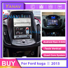 Android 2 DIN Car radio stereo receiver GPS navigation for-Ford kuga Ⅱ 2015 car audio multimedia player tesla vertical screen 2024 - buy cheap