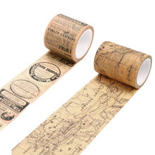 Mapa do vintage washi fita papel adesivo adesivo adesivo adesivo papel decorativo diy washitape lavagem decorativa whasi decorada adesivos 2 2024 - compre barato