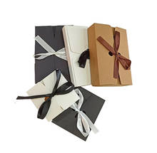 Caja de Papel Kraft de tamaño personalizado, caja de papel Kraft blanco para pastel, negro, regalo con cinta de papel, caja de papel Kraft con Logo, envío directo, 10 Uds. 2024 - compra barato