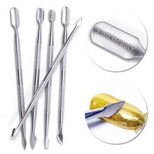 1pcs Cuticle Nail Pusher Spoon UV Gel Cuticle Remover Stainless Steel Nail Art Stick For Manicure Dead Skin Care Nail Tool JIA63 2024 - buy cheap
