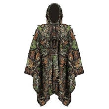 Tactical Cloak Camouflage Suit 3D Woodland Leaf Ghillie Suits Hunting Clothes With Hooded Hunting Blind Clothes 2024 - buy cheap