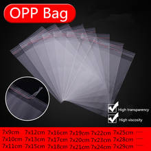 100pcs Transparent Self Adhesive Plastic Seal OPP Bags Cellophane Bag Gift Pouch Jewelry Packaging Bag 2024 - buy cheap