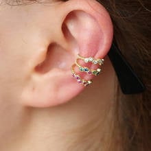 Tiny ear cuff 1 Pc minimal minimalist ear bone Ear Cartilages clip on earrings 925 sterling silver cz cuff earring 2024 - buy cheap
