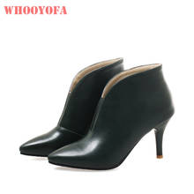 Brand New Winter Glamour Yellow Black Women Nude Ankle Boots  Lady Shoes Stiletto Heels WA388 Plus Big Small Size 10 32 43 45 46 2024 - buy cheap