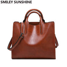 SMILEY SUNSHINE luxury women leather handbags ladies top-handle bags designer female shoulder hand bag for women 2018 sac a main 2024 - buy cheap