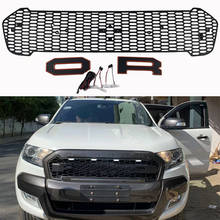 Apto para ranger 2018-2019 t8 racing grille modificado grill amortecedor dianteiro malha wildtrak captador com led 2024 - compre barato