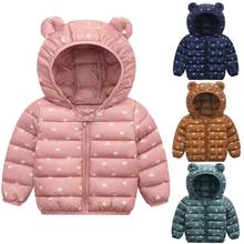 Boys Girl Chlidren Winter Coats Jacket Kids Zip Thick Ears Snow Hoodie Clothes 2019 Fashion Warm Clothes kinder winterjas 2024 - buy cheap