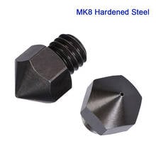 MK8 Hardened Steel Nozzle 0.2/0.4/0.6/0.8mm High Temperature RepRap Carbon Fiber 1.75mm V6 Hotend Extruder 3D Printer Parts 2024 - buy cheap