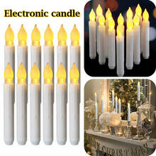 12PCS LED Flameless Candles Battery Operated Taper Lights Home Decor Electronic Candle Light Christmas Wedding Party Supplies 2024 - buy cheap