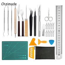 Chzimade-Kit de modelado de arcilla polimérica, herramientas para esculpir, alisar, tallar cera, cerámica, modeladores de polímero, 28 unids/set por juego 2024 - compra barato
