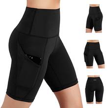 New Fashion Women Cycling Shorts Black High Waist Skinny Stretchy Shorts Summer Gym Sports Home Body Exercise Shorts 2024 - купить недорого