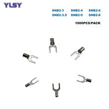 Terminales de crimpado desnudo de pala, Conector de Cable eléctrico, casquillos de Cable SNB2-3/1000/4/5/3,5, 6/8-2, 5mm2, 16-14AWG, 1,5 piezas 2024 - compra barato