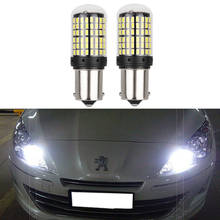 Luz de led drl sem erro 1156 para peugeot 408, 308, 3008, rcz, lâmpada diurna de circulação em neblina 2024 - compre barato