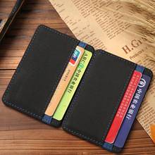 Mens Fashion Faux Leather Magic Credit Card ID Money Clip Slim Wallet Holder Simple Design, Card Holder, Slim Wallet Card & ID H 2024 - buy cheap