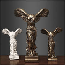 Escultura de diosa de la Victoria, estatua griega antigua, estatuillas abstractas Vintage, artesanía de resina, decoraciones europeas para el hogar L3437 2024 - compra barato