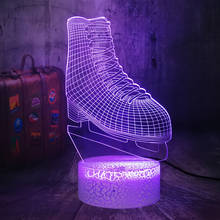 Rolo 3d skate modelo 7 mudança de cor luz da noite miúdo led mesa lâmpada toque usb lampara lâmpada de natal esporte lâmpada dropship 2024 - compre barato