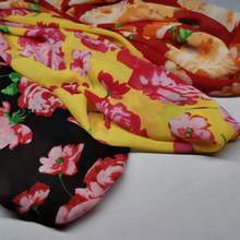 Шифоновое платье, мягкая ткань с принтом роз, летний хиджаб, шарф, лента, ремесленный материал 2024 - купить недорого
