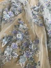 Сат-72,6813 модные пайетки Тюль Вышивка французский чистая кружевная ткань для вечеринки платье 2024 - купить недорого