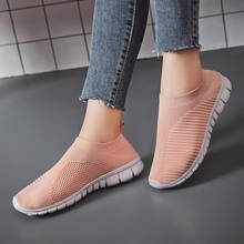 Plus Size Women 2021 Sports Shoes Fashion Breathable Mesh Slip-on Casual Light Weight Sneakers Unisex Footwear Zapatillas Mujer 2024 - buy cheap