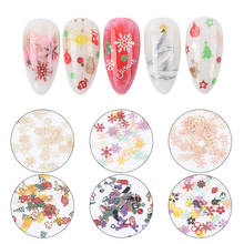 Snowflake Nail Sticker Glitter Nail Art Patch Flakes Slice Sequins Mixed Decals Diy 3d Manicure Decorations Valentine's Day Gift 2024 - buy cheap