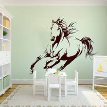 Grande cavalo correndo adesivo de parede sala estar quarto animal selvagem unicórnio cavalo decalque da parede crianças quarto vinil decoração 2024 - compre barato