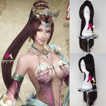 Free Shipping LOL King of glory LOL SNK Diao Chan Game Cosplay Costume/Cosplay Wig party anime hair +wig cap 2024 - buy cheap