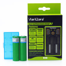 2 pces vtc6 3.7v 3000mah 18650 li-ion bateria para us18650vtc6 30a lanterna brinquedo ferramentas bateria + 1pcs varicore v20i carregador 2024 - compre barato