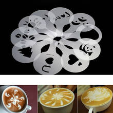 16pcs Plastic Cappuccino Cooffee Foam Spray Template Stencils DIY Decorating Coffee Printing Mold Decor Cupcake Template Mold 2024 - buy cheap