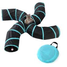 5 Holes Foldable Pet Cat Tunnel Pet Tube Collapsible Play Toy S-type Indoor Outdoor Kitty Puppy Training ToysTube 2024 - buy cheap