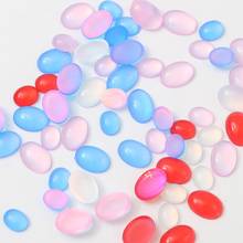 Hot 10pcs Resin Beads Oval Beads Cat's Eye Bead Handmade Craft for DIY Sewing Home Decoration Supplies 2024 - buy cheap