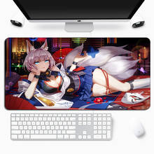 Mousepad gamer anime lacre, mouse pad de borracha xl otaku, teclado de computador, desenho animado, travamento de borda, tapete de mesa para laptop 2024 - compre barato